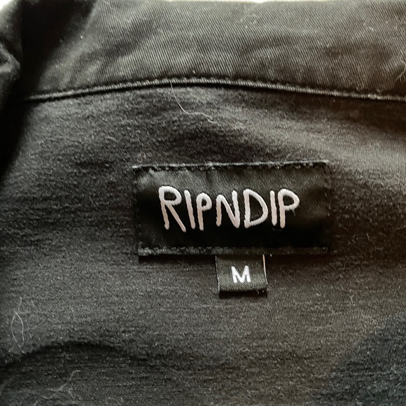 Ripndip Flower Burst Cotton Work Shirt Black - Picture 8 of 10